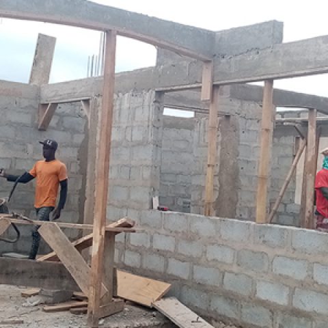 Construction of a mission house for the church of Pentecost